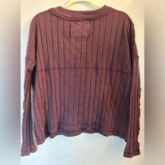 We The Free Womens Purple In the Mix Henley Long Sleeve Top size Xs - Picture 5 of 5